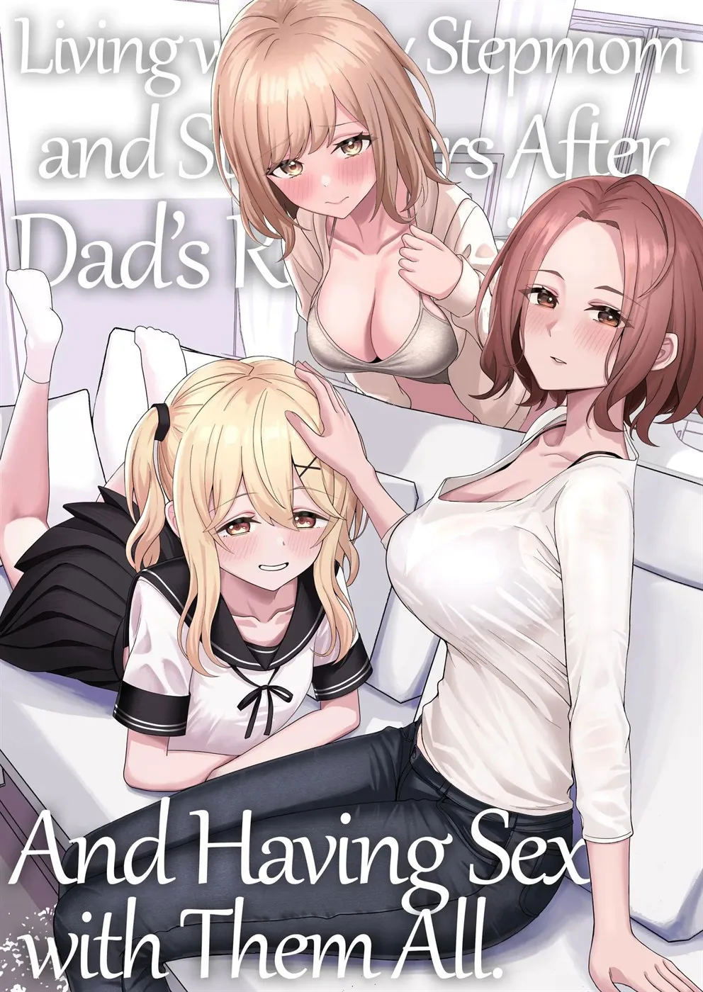 Chichi no Saikon de Doukyo suru Koto ni Natta Gibo no Gijou Shimai to Kawarugawaru Sex shite shimatta Hon - Chapter 1 48